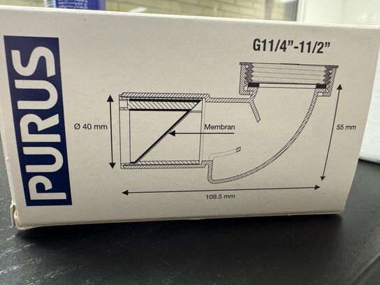 Damixa push-open-bundventil hvid & Purus vandlås/bundventil 40 mm MOMSFRI