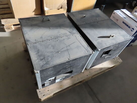 3 paller fra installationsafdeling - Højtalere, kabler, elektronik (se beskrivelse)