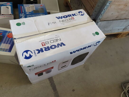 3 paller fra installationsafdeling - Højtalere, kabler, elektronik (se beskrivelse)