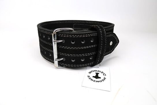 Medium  - Styrkeløfter bælte med hurtig-lås (Sort)