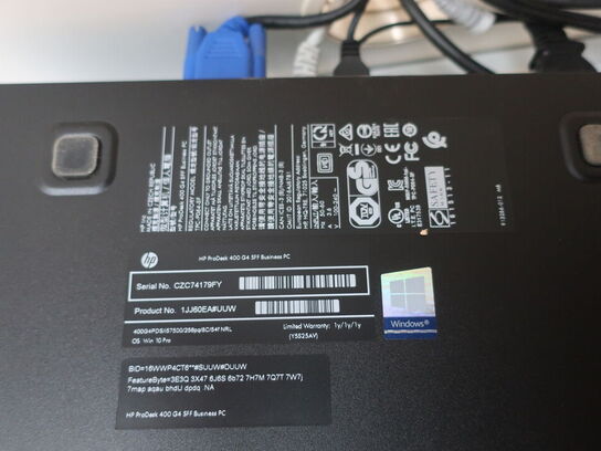 HP 22" skærm L2208w (PC medfølger ikke)