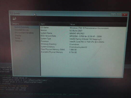 Skærm 22" m. tastatur HP L2208w (PC medfølger ikke)