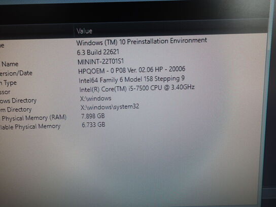 HP 22" skærm L2208w (PC medfølger ikke)