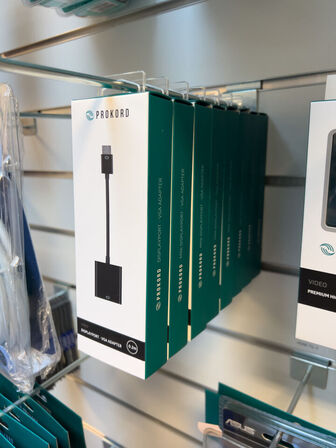 8 stk. PROKORD DisplayPort->VGA adaptere (ubrugt)