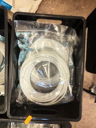 6 ks. m. RJ45 kabler i forsk. længder (ubrugt) (se billeder)