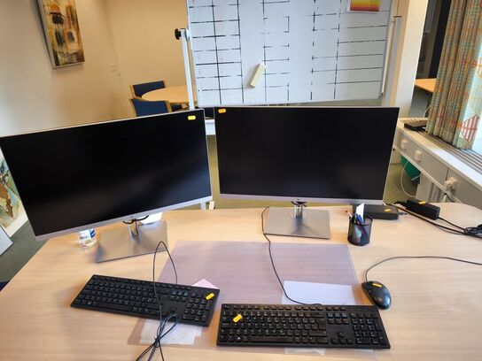 2 stk. 27" HP EliteDisplay E273 inkl. 2 stk. tastatur, mus & dockingstation