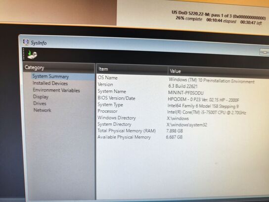 Skærm 22" m. tastatur HP L2206w (PC medfølger ikke)