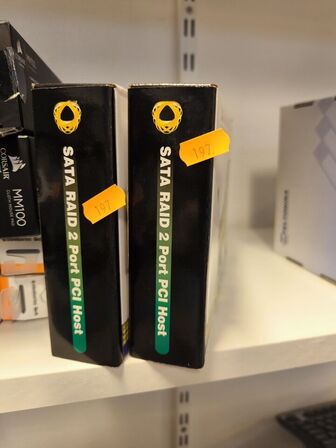 2 stk. RAID controllere (ubrugt)