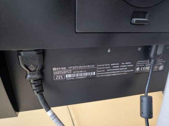 27" HP EliteDisplay E273 inkl. dockingstation m.v.