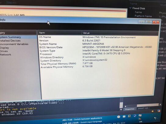 Skærm 22" m. tastatur HP L2206w (PC medfølger ikke)