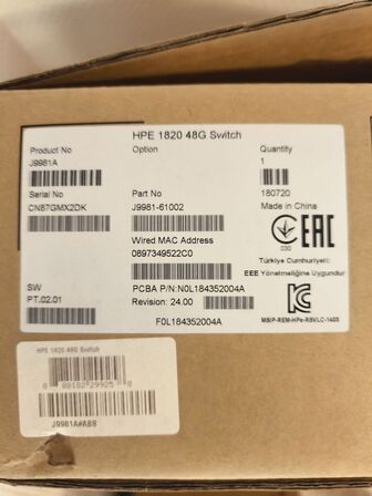 Netværksswitch HP OfficeConnect 1820 48 port (ubrugt)