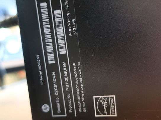 HP 22" skærm m. tastatur L2208w (PC medfølger ikke)