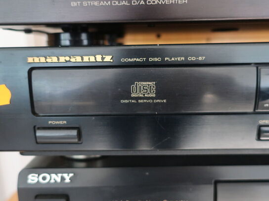 Hi-Fi udstyr, TANDBERG HULDRA 10 reciever, ROTEL, MARANTZ & SONY cd afspillere