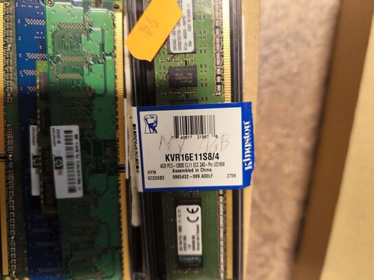 Kasse med blandet ram ubrugte/brugte