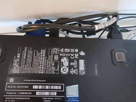 Skærm 22" m. tastatur HP L2208w (PC medfølger ikke)