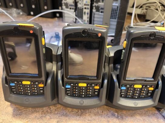 4 stk. MOTOROLA håndscannere m. ladestationer