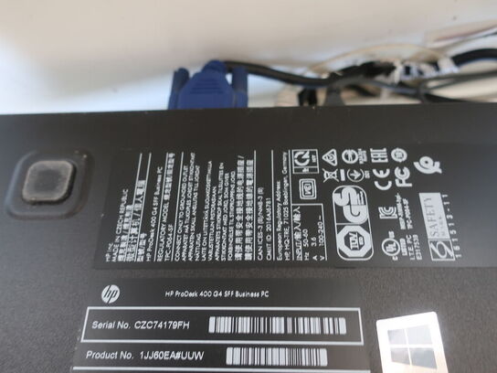 Skærm 22" m. tastatur HP L2206w (PC medfølger ikke)