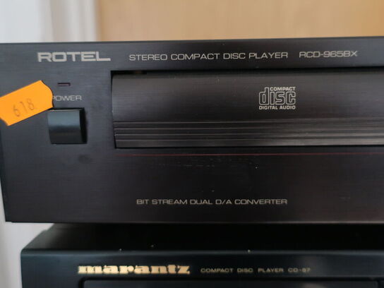 Hi-Fi udstyr, TANDBERG HULDRA 10 reciever, ROTEL, MARANTZ & SONY cd afspillere