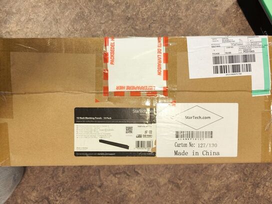 Blændpaneler til serverrack 1U 10 stk.