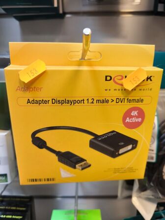 4 stk. DELOCK DisplayPort->DVI adaptere (ubrugt)