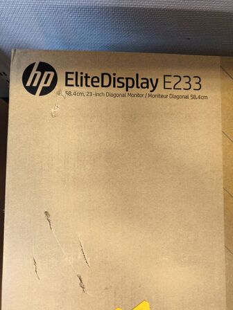2 stk. 23" skærme HP EliteDisplay E233 (ubrugt)