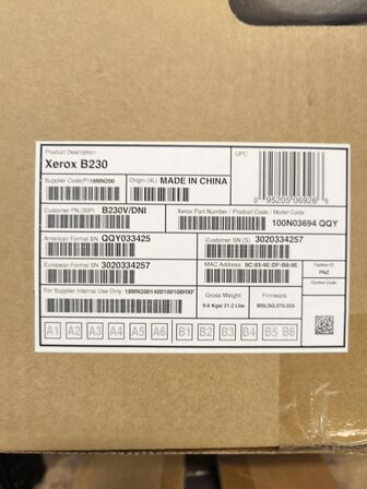 Laserprinter XEROX B230 (ubrugt)