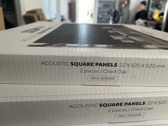 Akustikpanel 8stk (4 pakker) OILED OAK 52x52cm