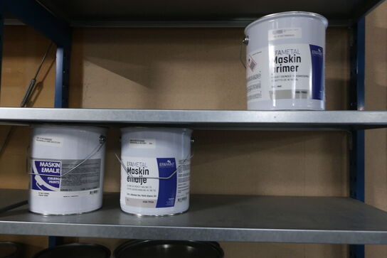 2 fag lagerreoler med indhold