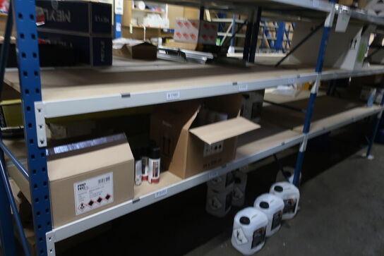 10 fag lagerreol med indhold