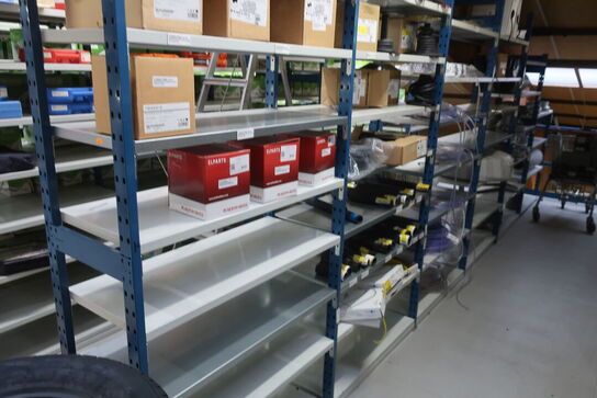 6 fag lagerreoler med indhold