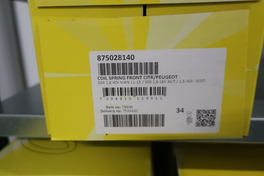 11 fag lagerreoler med indhold