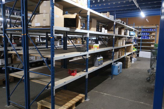 10 fag lagerreol med indhold