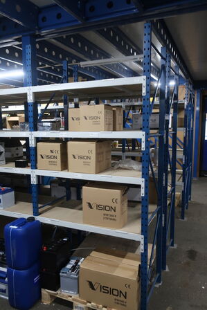 5 fag lagerreol uden indhold