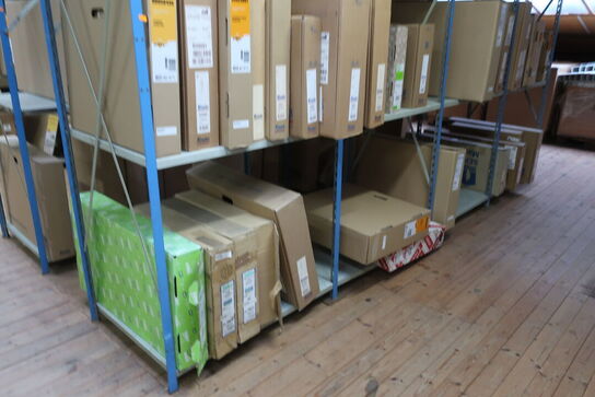 Diverse varelager samt reoler det står på 