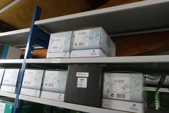 12 fag lagerreoler med indhold 