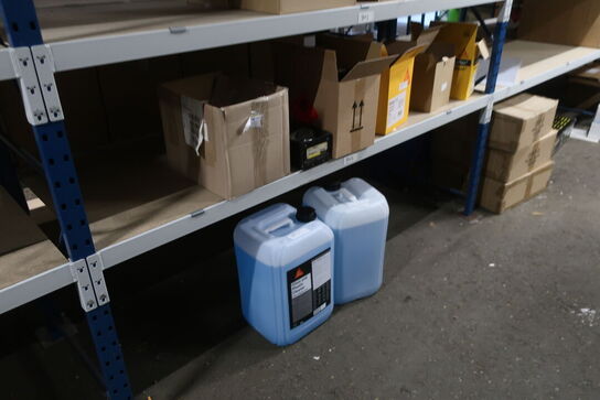 10 fag lagerreol med indhold