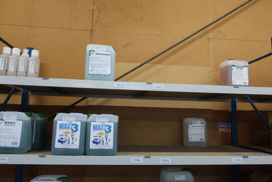 6 fag lagerreoler med indhold