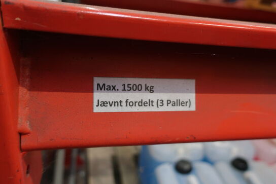 3 fag pallereoler uden indhold