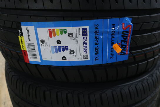 4 stk. dæk SUPERIA 245/45R19 102W XL 
