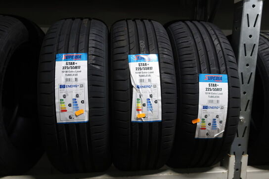 4 stk. dæk SUPERIA 225/55R17 101W