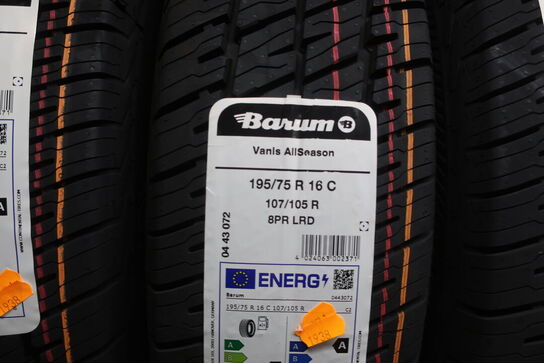 4 stk. dæk BARUM 195/75R 16 C 107/105 R