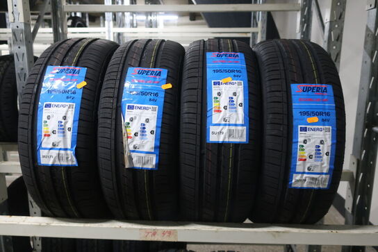 4 stk. dæk SUPERIA 195/50R16 84V
