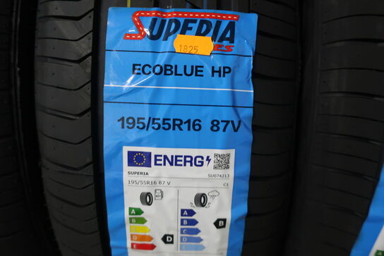 4 stk. dæk SUPERIA 195/55R16 87V