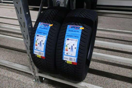 2 stk. dæk SUPERIA 215/50R17 95W XL