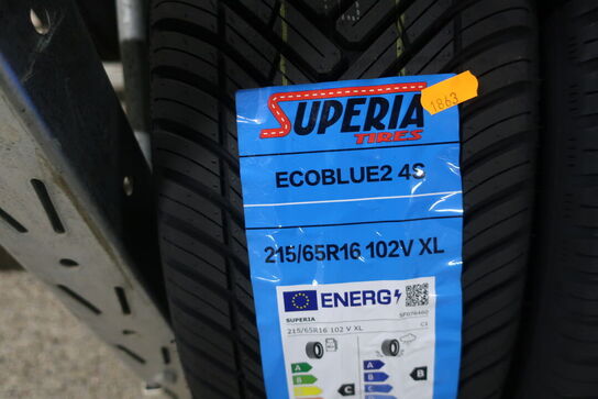 2 stk. dæk SUPERIA 215/65R16 102V XL