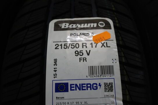 4 stk. dæk BARUM 215/50R 17 XL 95V