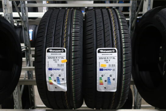 2 stk. dæk BARUM 225/55R 17 XL 101 Y