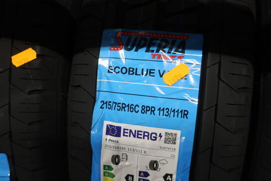 4 stk. dæk SUPERIA 215/75R16C 8PR 113/111R