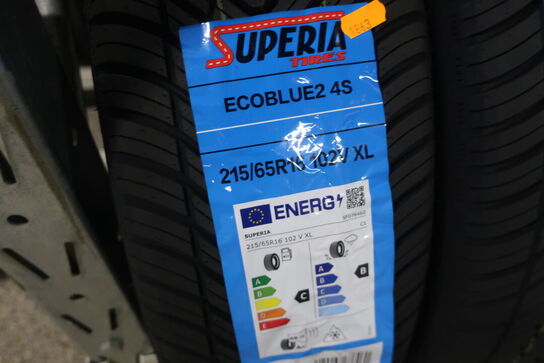 2 stk. dæk SUPERIA 215/65R16 102V XL