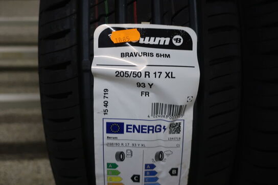 2 stk. dæk BARUM 205/50 r 17 XL 93 Y